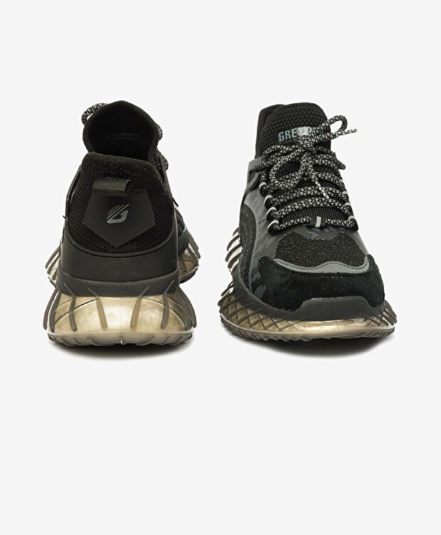 Erkek Siyah Hakiki Deri Spor Ayakkabı - 9