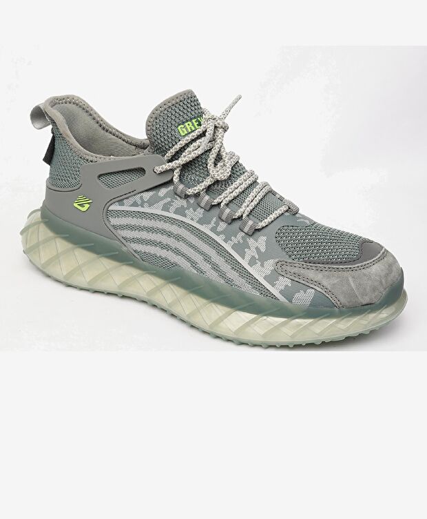 Erkek Gri Hakiki Deri Spor Ayakkabı - 2