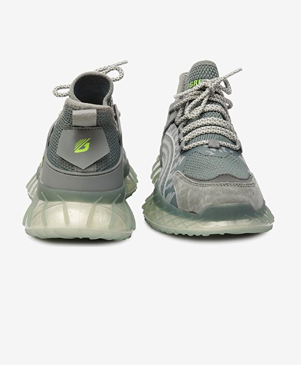 Erkek Gri Hakiki Deri Spor Ayakkabı - 7