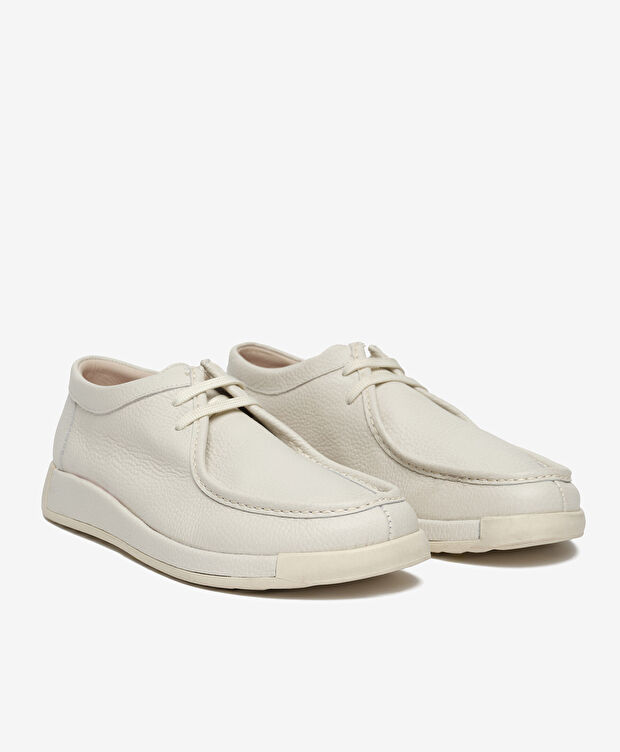 Erkek Kirli Beyaz Hakiki Deri Casual Ayakkabı - 3