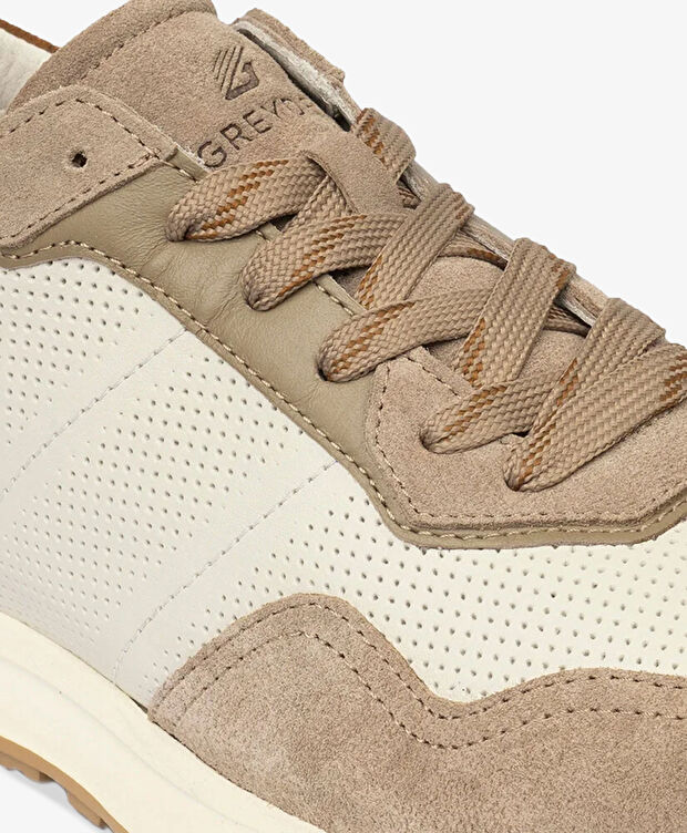 Erkek Koyu Vizon Hakiki Deri Sneaker Ayakkabı - 5