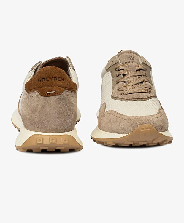 Erkek Koyu Vizon Hakiki Deri Sneaker Ayakkabı - 7