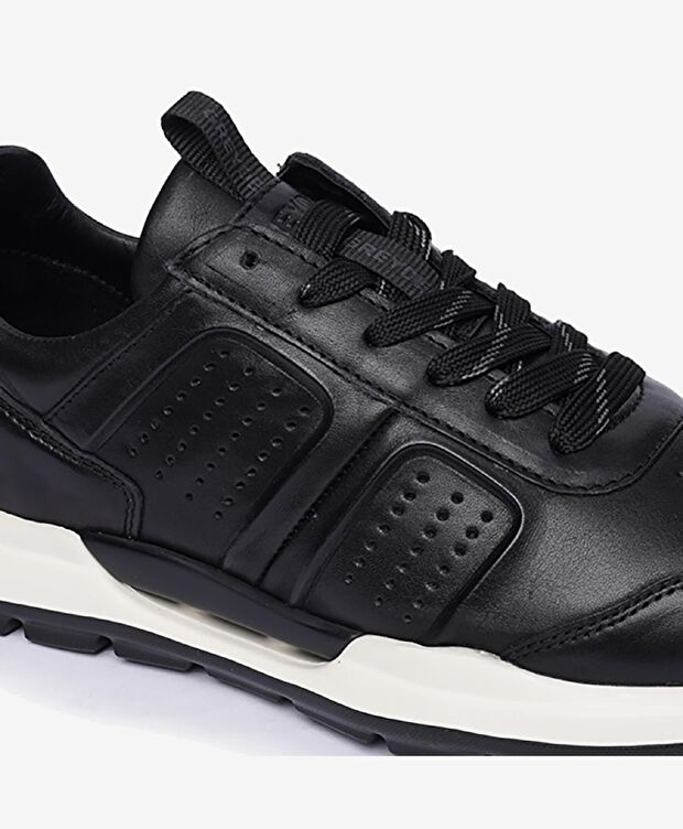 Erkek Siyah Hakiki Deri Casual Ayakkabı - 5