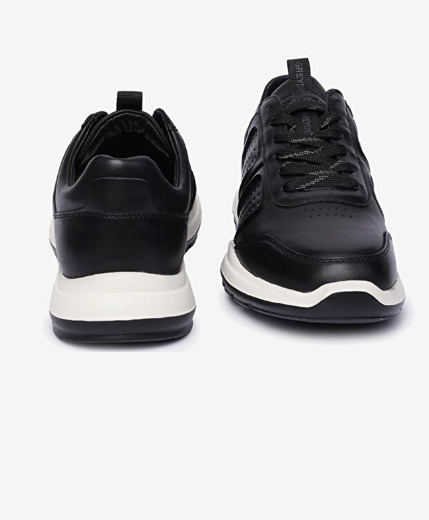 Erkek Siyah Hakiki Deri Casual Ayakkabı - 7