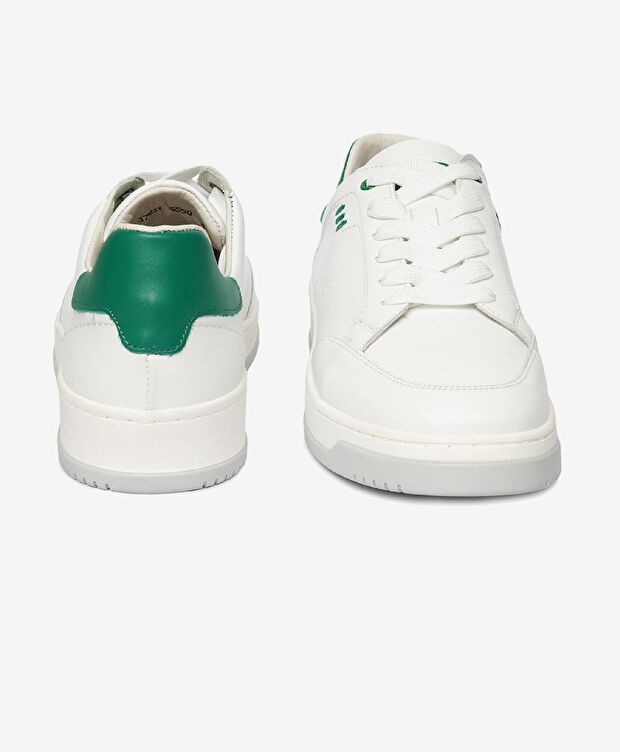 Erkek Beyaz Hakiki Deri Sneaker Ayakkabı - 7
