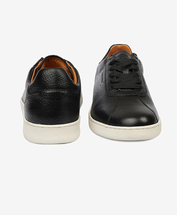 Erkek Siyah Hakiki Deri Casual Ayakkabı - 7