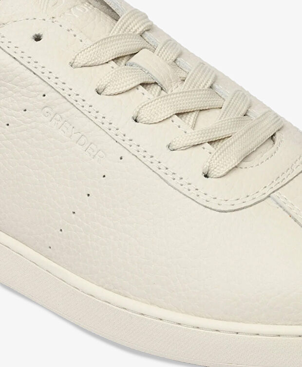 Erkek Kirli Beyaz Hakiki Deri Casual Ayakkabı - 5