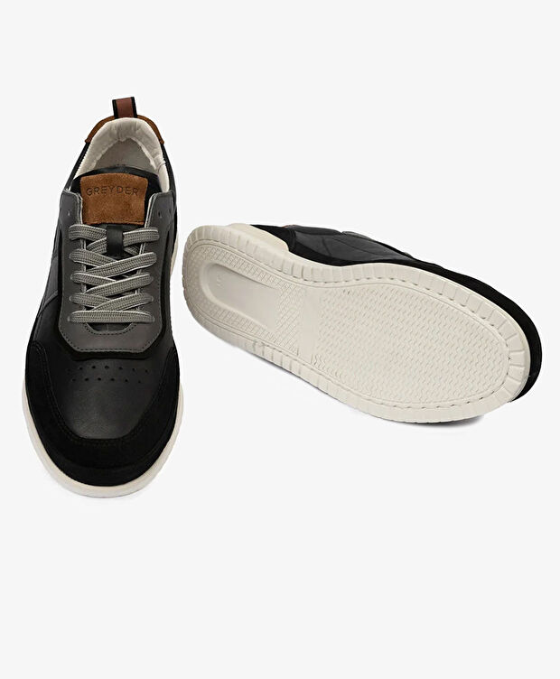 Erkek Siyah Hakiki Deri Casual Ayakkabı - 6