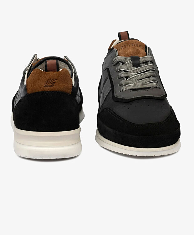 Erkek Siyah Hakiki Deri Casual Ayakkabı - 7