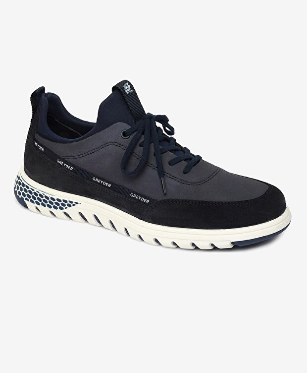 Erkek Açık Lacivert Hakiki Deri Sneaker Ayakkabı - 2