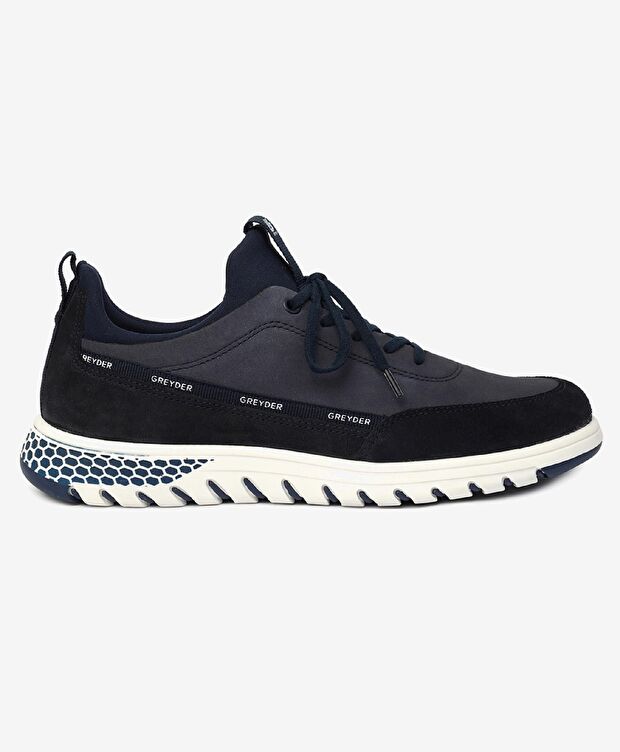 Erkek Açık Lacivert Hakiki Deri Sneaker Ayakkabı - 1