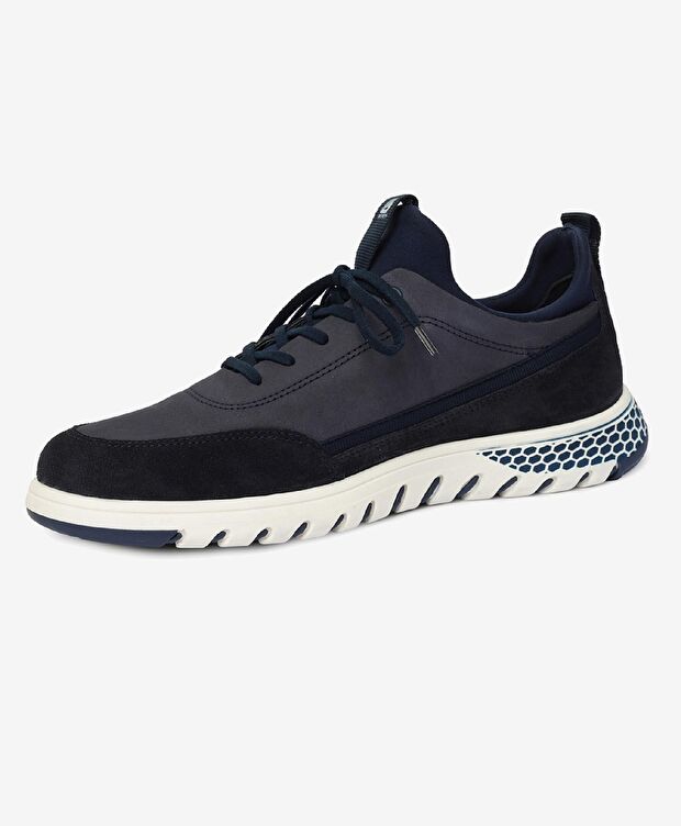 Erkek Açık Lacivert Hakiki Deri Sneaker Ayakkabı - 3