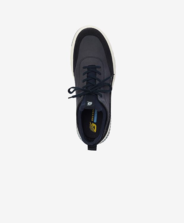 Erkek Açık Lacivert Hakiki Deri Sneaker Ayakkabı - 4