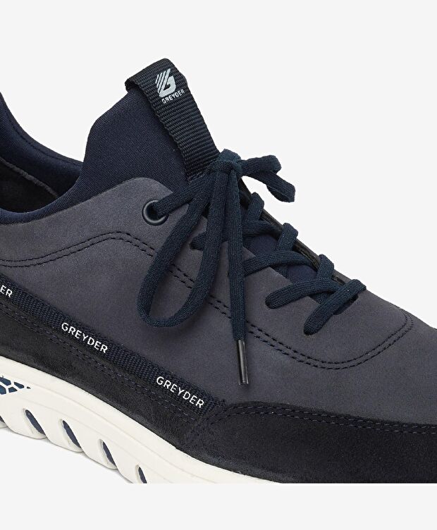 Erkek Açık Lacivert Hakiki Deri Sneaker Ayakkabı - 5