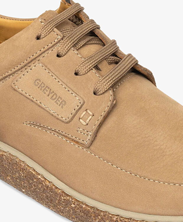 Erkek Vizon Hakiki Deri Nubuk Comfort Ayakkabı - 5