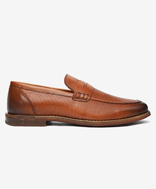 Erkek Taba Hakiki Deri Casual Ayakkabı - 1