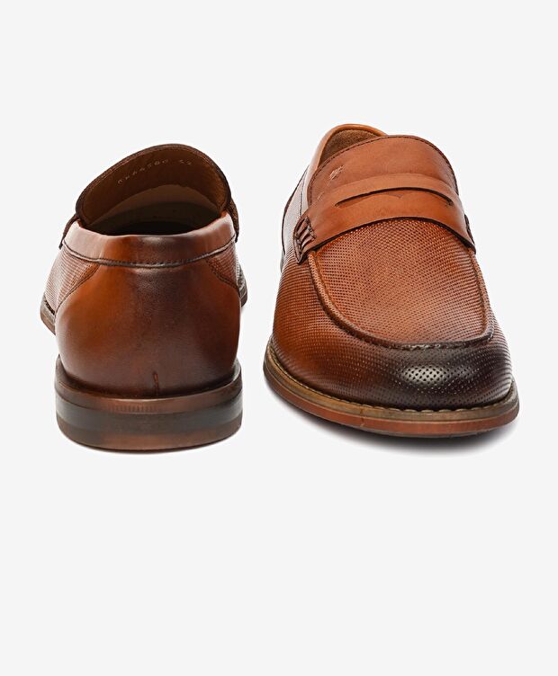 Erkek Taba Hakiki Deri Casual Ayakkabı - 7