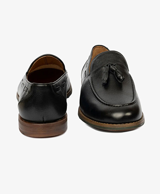 Erkek Siyah Hakiki Deri Loafer Ayakkabı - 7