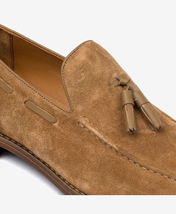 Erkek Kahverengi Hakiki Deri Loafer Ayakkabı - 5