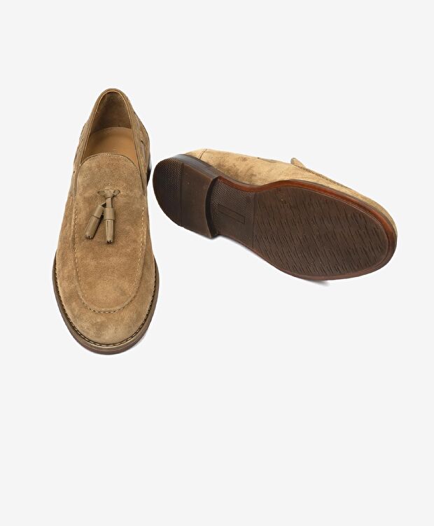 Erkek Kahverengi Hakiki Deri Loafer Ayakkabı - 6