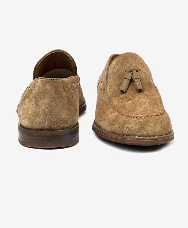 Erkek Kahverengi Hakiki Deri Loafer Ayakkabı - 7
