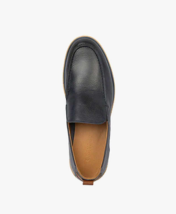 Erkek Lacivert Hakiki Deri Casual Ayakkabı - 4