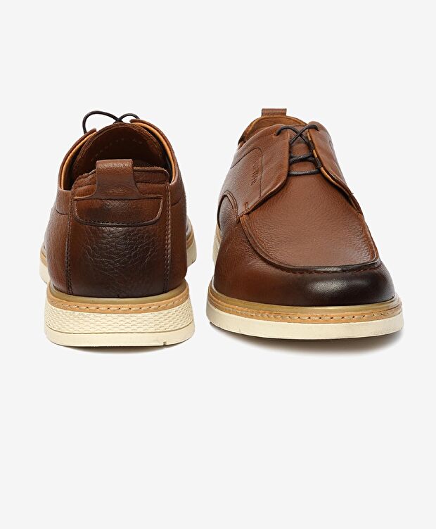 Erkek Taba Hakiki Deri Casual Ayakkabı - 7