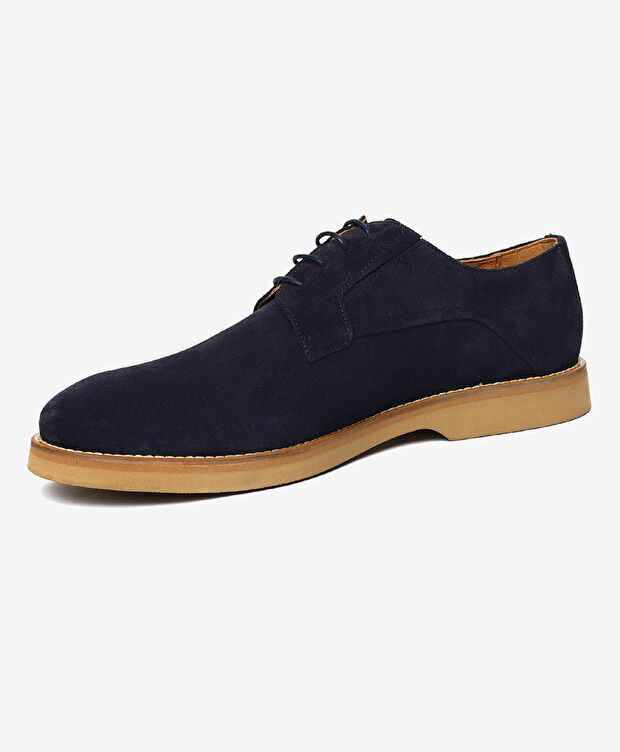 Erkek Lacivert Hakiki Deri Casual Ayakkabı - 3