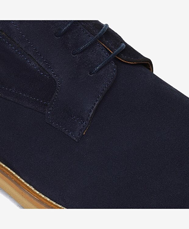 Erkek Lacivert Hakiki Deri Casual Ayakkabı - 5