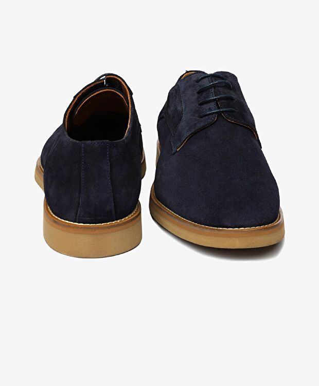 Erkek Lacivert Hakiki Deri Casual Ayakkabı - 7