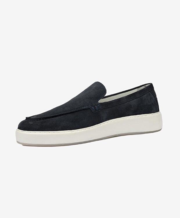 Erkek Lacivert Hakiki Deri Loafer Ayakkabı - 3