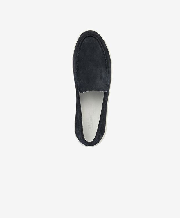 Erkek Lacivert Hakiki Deri Loafer Ayakkabı - 4
