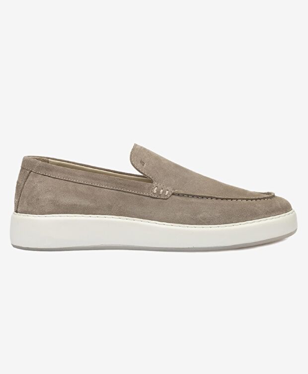 Erkek Vizon Hakiki Deri Loafer Ayakkabı - 1