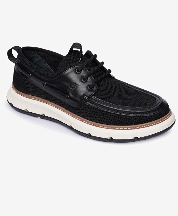 Erkek Siyah Hakiki Deri Casual Ayakkabı - 2