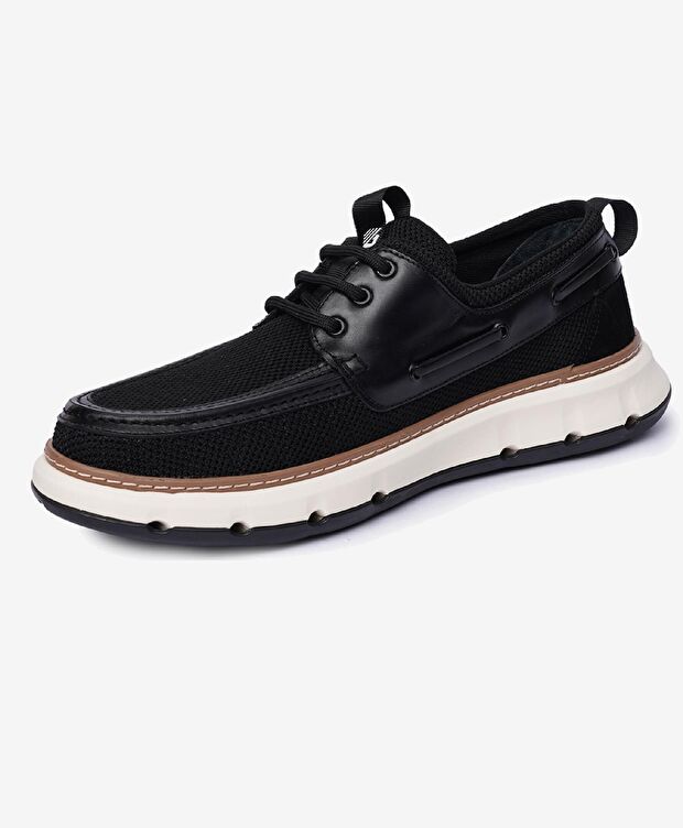 Erkek Siyah Hakiki Deri Casual Ayakkabı - 3