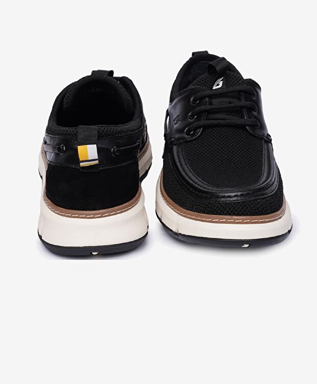 Erkek Siyah Hakiki Deri Casual Ayakkabı - 7