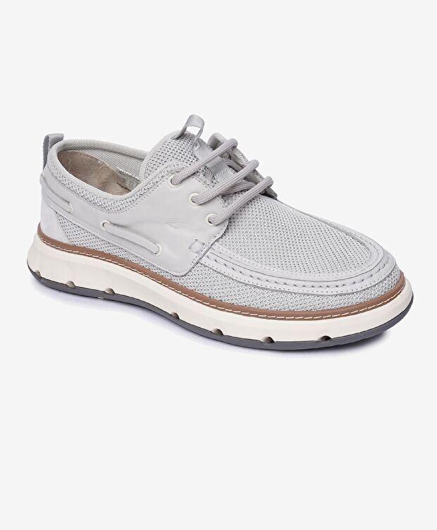 Erkek Gri Hakiki Deri Casual Ayakkabı - 2