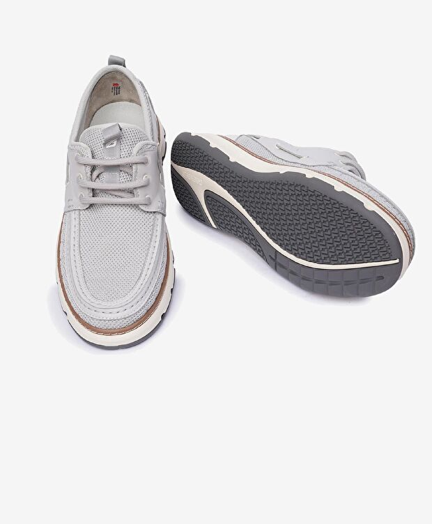 Erkek Gri Hakiki Deri Casual Ayakkabı - 6