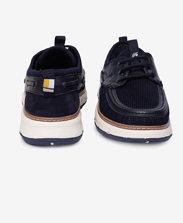 Erkek Lacivert Hakiki Deri Casual Ayakkabı - 7