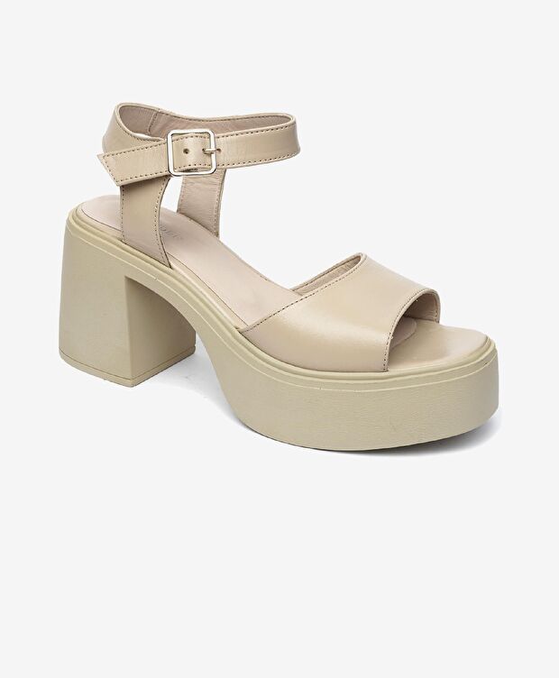 Kadın Vizon Hakiki Deri Sandalet - 2