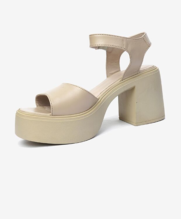 Kadın Vizon Hakiki Deri Sandalet - 3