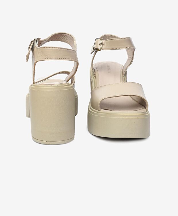 Kadın Vizon Hakiki Deri Sandalet - 7