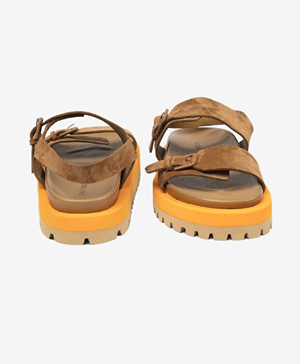 Kadın Taba Süet Hakiki Deri Sandalet - 7