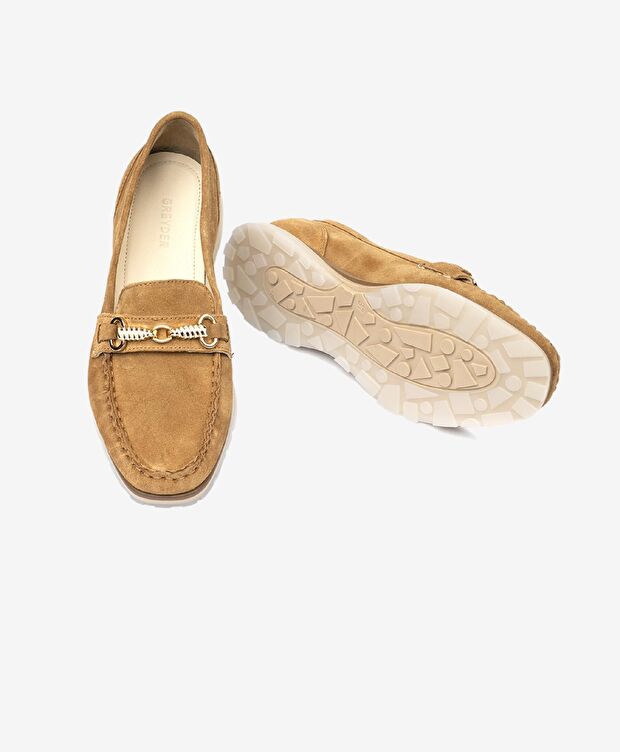Kadın Taba Hakiki Deri Loafer Ayakkabı - 6