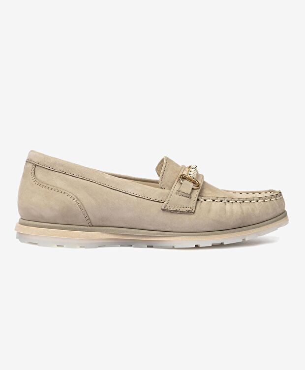 Kadın Vizon Hakiki Deri Loafer Ayakkabı - 1