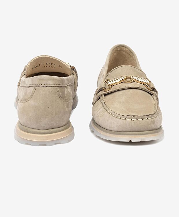 Kadın Vizon Hakiki Deri Loafer Ayakkabı - 7