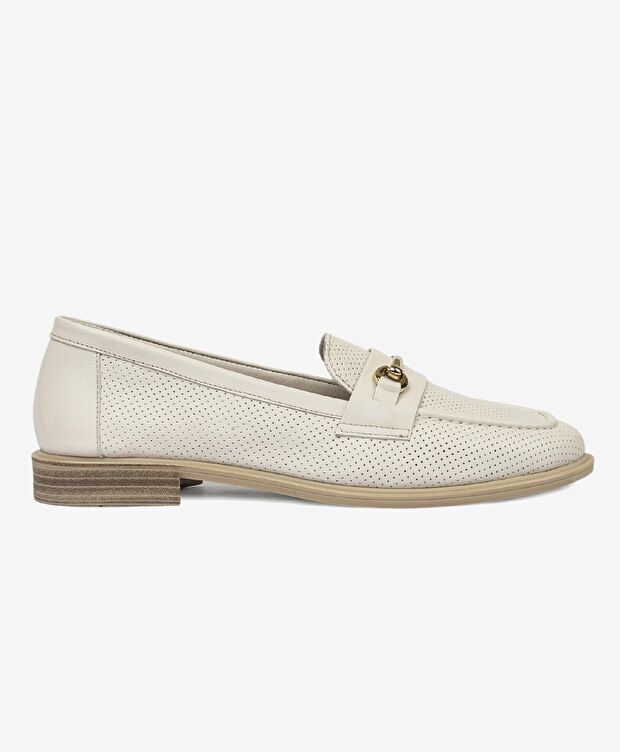 Kadın Kirli Beyaz Hakiki Deri Casual Ayakkabı - 1