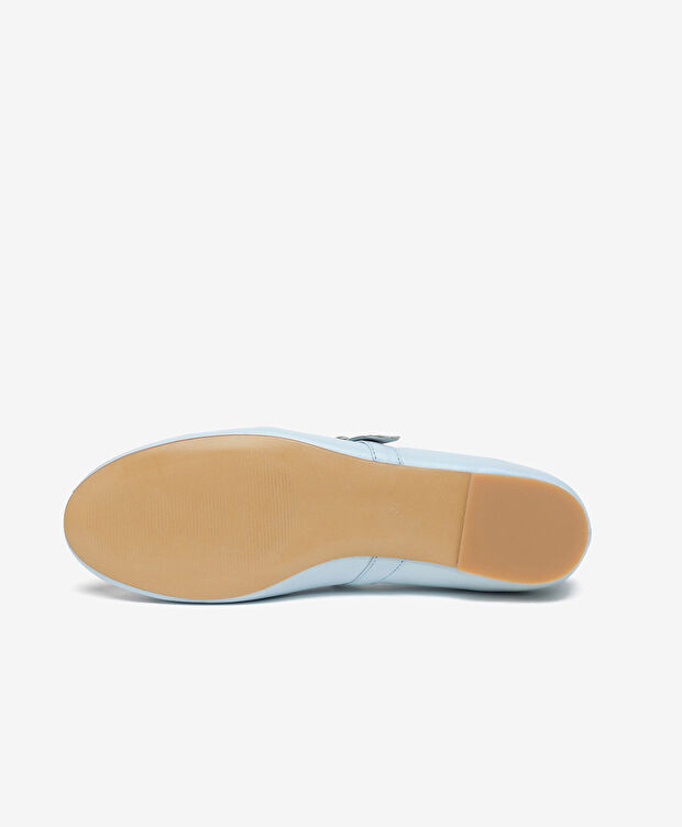 Kadın Açık Mavi Hakiki Deri Babet - 6