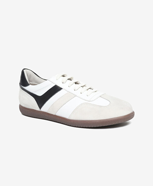 Kadın Beyaz Süet Hakiki Deri Sneaker Ayakkabı - 2