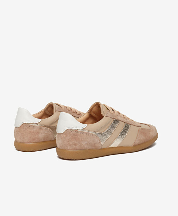 Kadın Krem Süet Hakiki Deri Sneaker Ayakkabı - 4